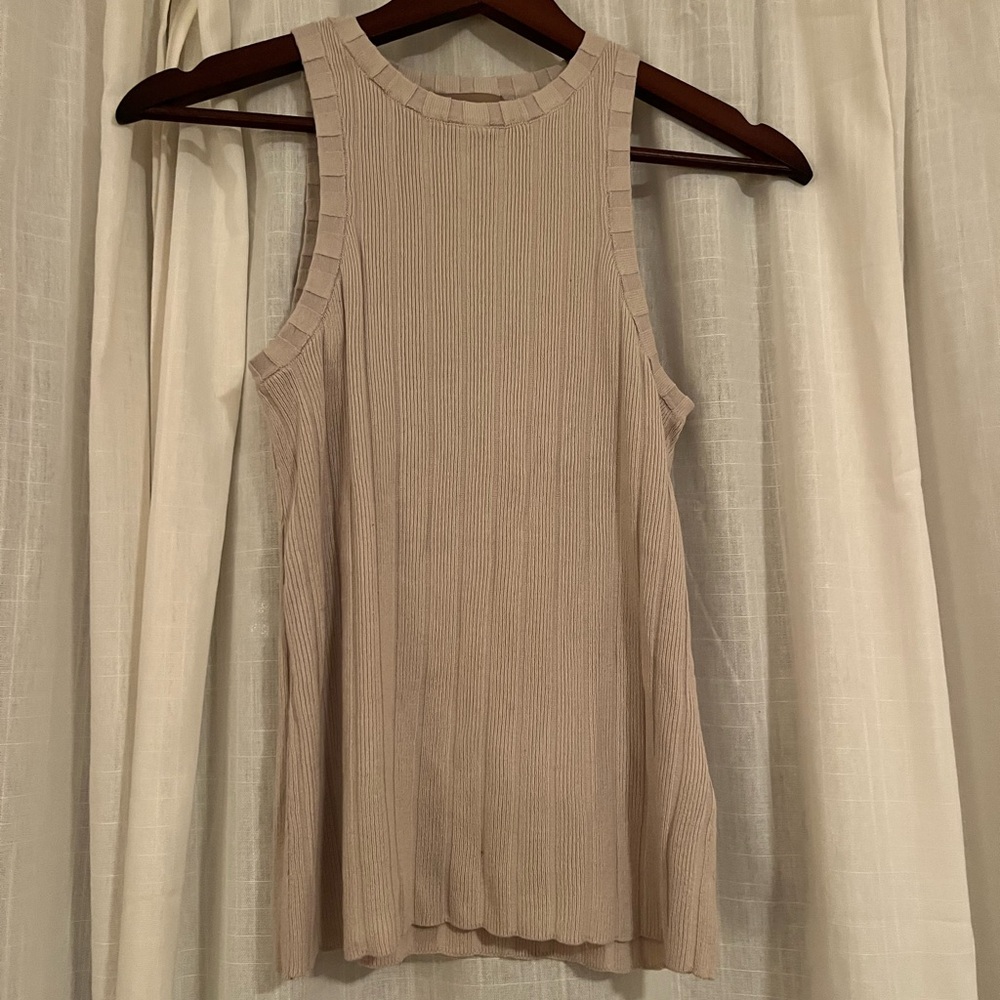 H&M Beige Ribbed Tank Top - Picture 2 of 2
